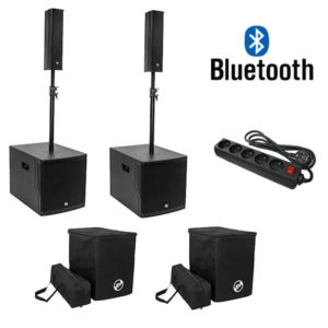 Système de sonorisation 800 Watts avec 2 caissons et 2 satellites slim