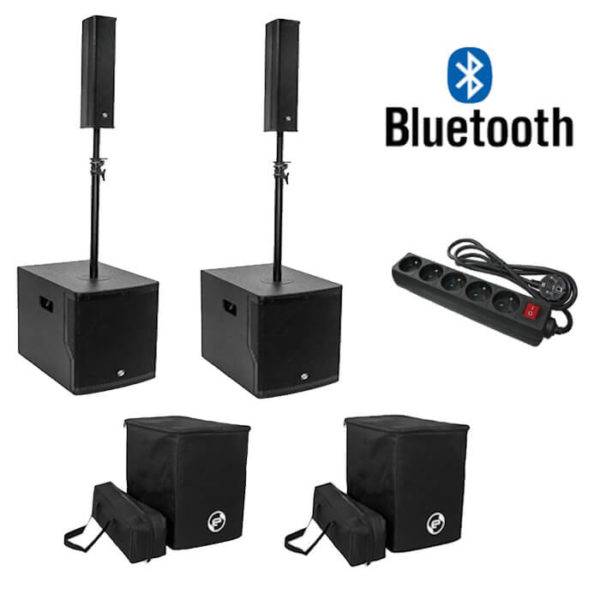 Système de sonorisation 800 Watts avec 2 caissons et 2 satellites slim