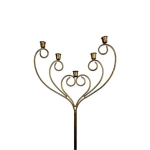 Zoom 5 branches pour cierges d'Eglise du chandelier
