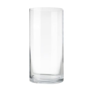 Vase en verre transparent rond
