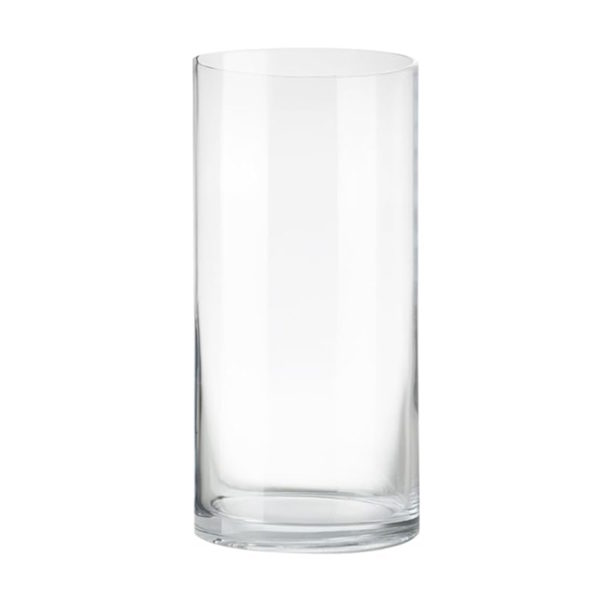 Vase en verre transparent rond