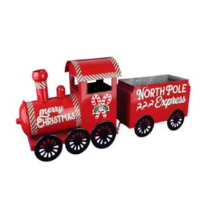Petit train de Noel décoratif rouge