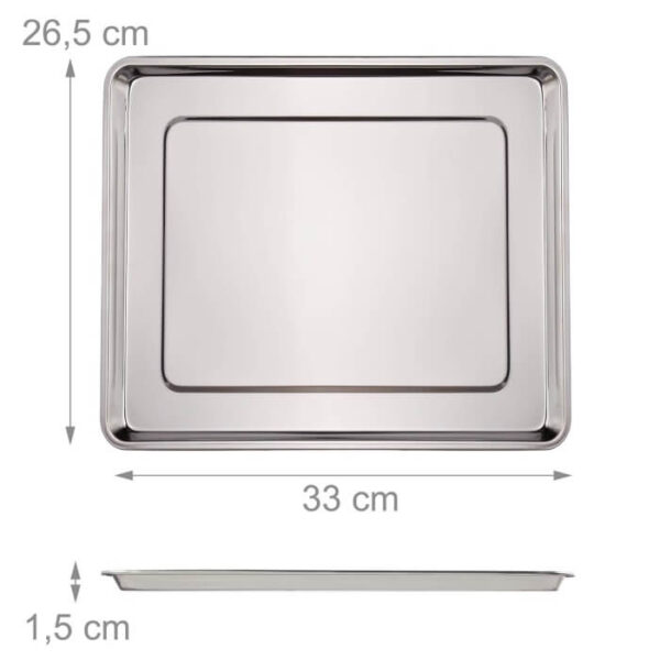 Plateau rectangulaire de service inox