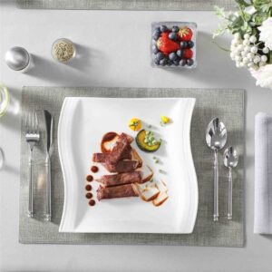 Assiette plate rectangulaire pour entrée, fromage, dessert
